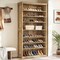 8 Tier Tall Shoe Rack Organizer 40 Pair Capacity Adjustable Shelves Space Saving Freestanding Entryway Hallway Bedroom Open Storage Unit
